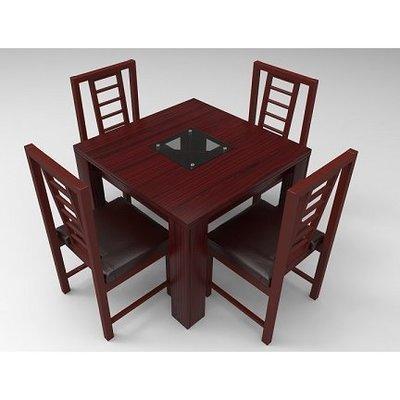 alvar-series-4-seater-dining-set-red-brown-30478857044 HomeOfficeGarden Home Office Garden | HOG-HomeOfficeGarden | HOG 