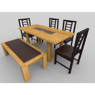 alvar-series-extra-6-seater-dining-set-dark-light-brown-30479739924 HomeOfficeGarden Home Office Garden | HOG-HomeOfficeGarden | HOG 
