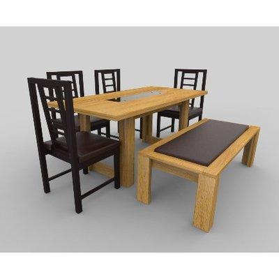 alvar-series-extra-6-seater-dining-set-dark-light-brown-30479743828 HomeOfficeGarden Home Office Garden | HOG-HomeOfficeGarden | HOG 
