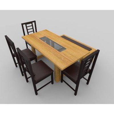  alvar-series-extra-6-seater-dining-set-dark-light-brown-30479743828 HomeOfficeGarden Home Office Garden | HOG-HomeOfficeGarden | HOG
