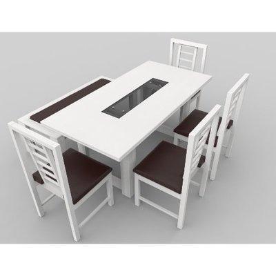 Alvar Series Extra 6 Seater Dining Set - White Home Office Garden | HOG-HomeOfficeGarden | online marketplace