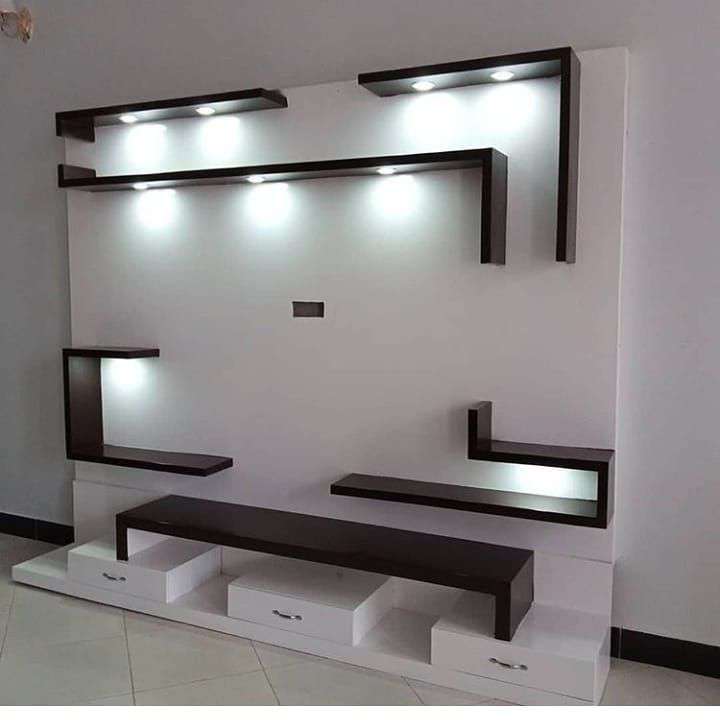 Modular wooden LED TV Panel Design Home Office Garden | HOG-HomeOfficeGarden | online marketplace