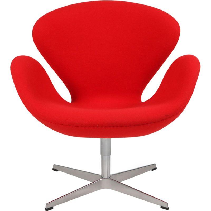 Arne Jacobsen Swan Lounge Arm Chair- Red