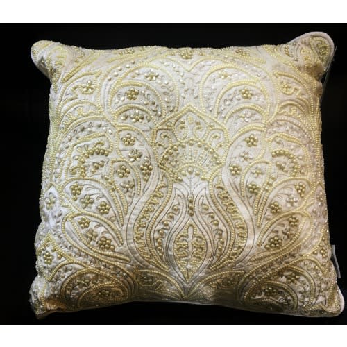 Artistic Accents Decorative Beaded Embroidery Throw Pillow Home Office Garden | HOG-HomeOfficeGarden | online marketplace