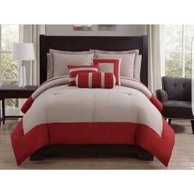 Bedding Set - Grey & Red Home Office Garden | HOG-HomeOfficeGarden | online marketplace