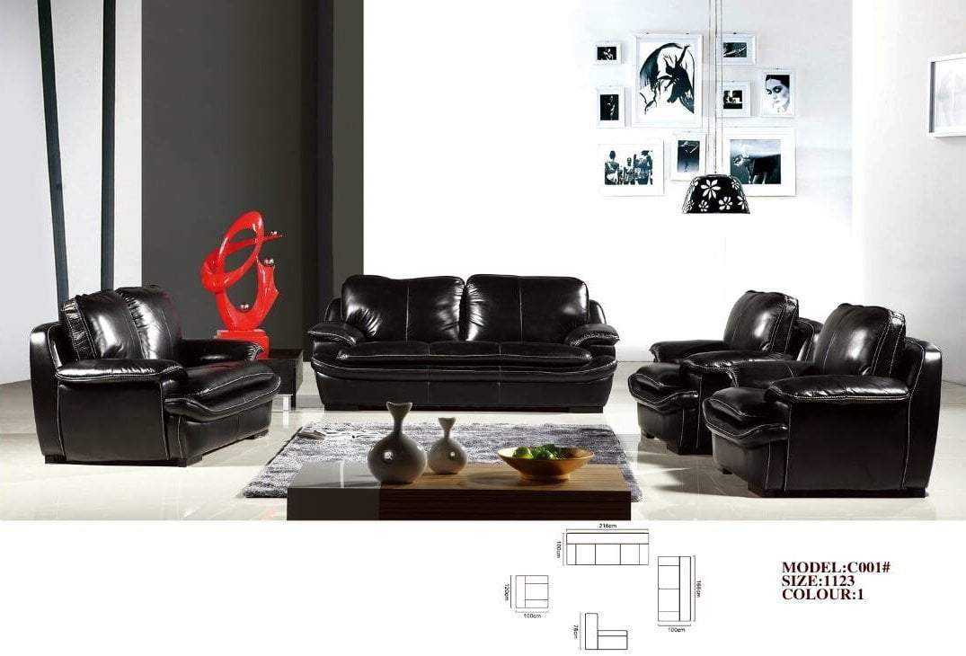 Blanc Leather Sofa Set-C001