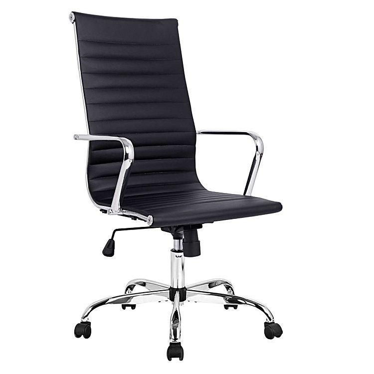 Blaze Black & Chrome High Back Executive Office Chair-LK248A