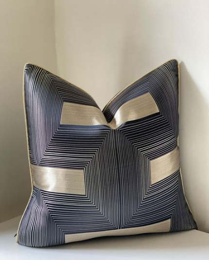 Blue Pattern on Blend Pillow