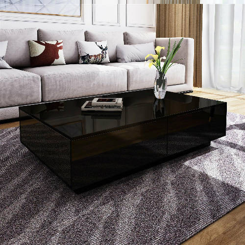 Boxini Coffee Table (4 Drawers)-Black Home Office Garden | HOG-HomeOfficeGarden | online marketplace