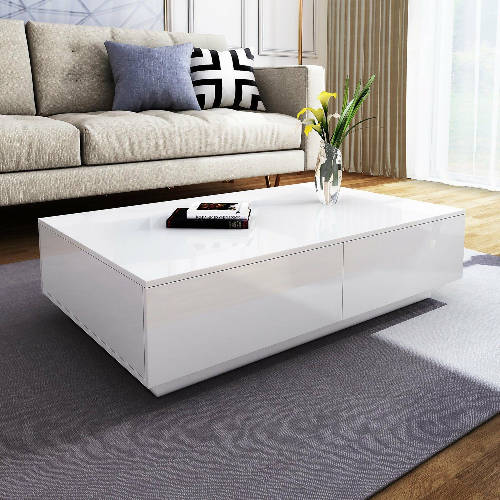 Boxini Coffee Table (4 Drawers)White  Home Office Garden | HOG-HomeOfficeGarden | online marketplace