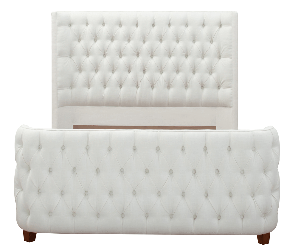 Brooklyn Tufted Bed, Queen, Antique White