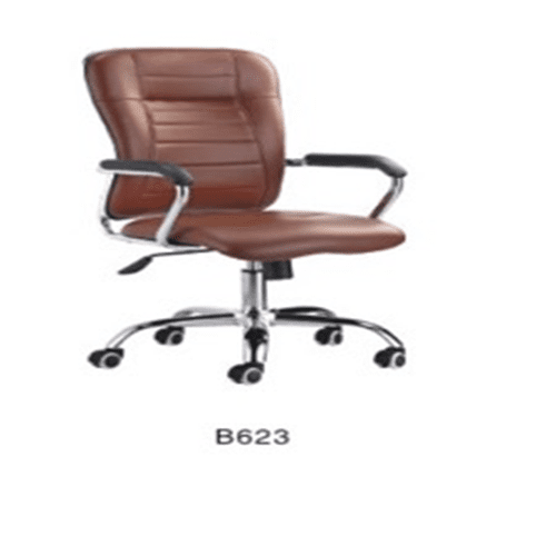Brown Swivel Leather Chair-BP809