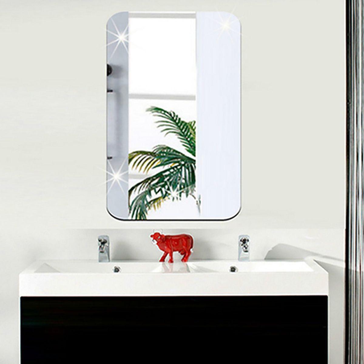 3D DIY Home Bathroom Decoration Acrylic Reflective Surface Wall Mirror Stickers HOG-Home Office Garden online marketplace.