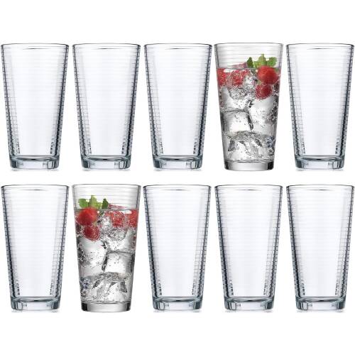 Drinking Glasses - Set Of 10 - 17 Oz.