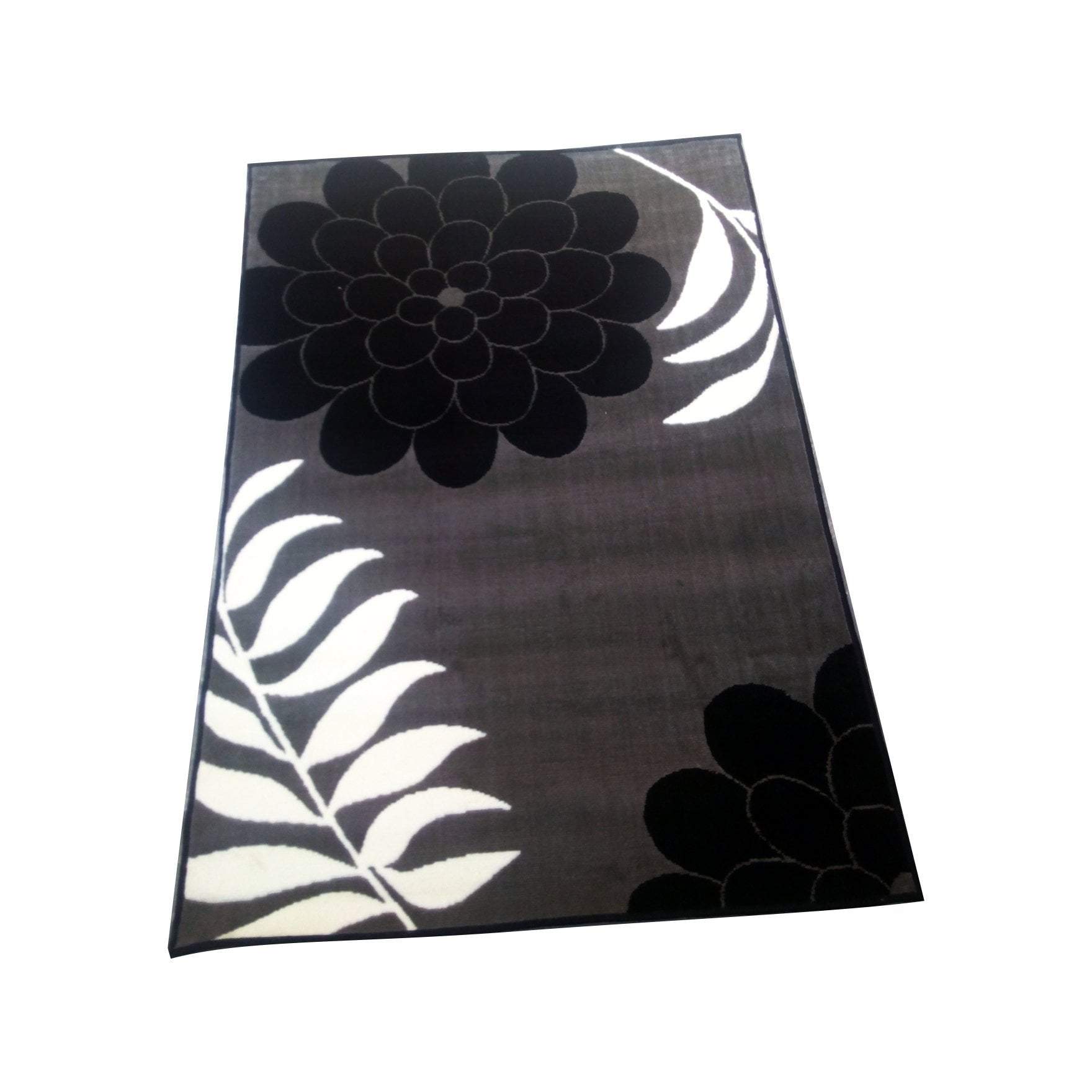 Centre Rug - 50128 Black Feather Series