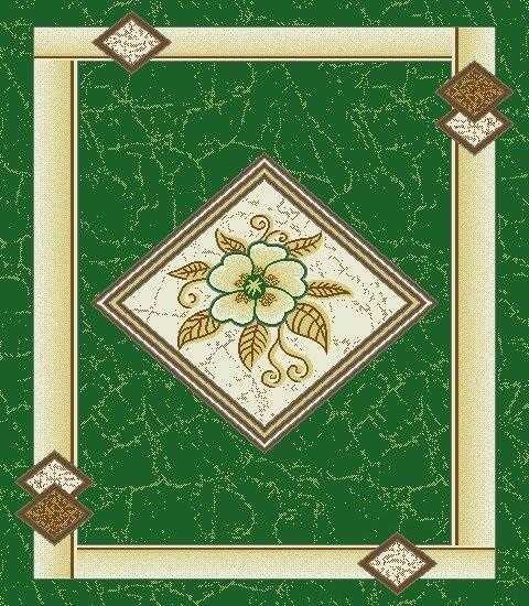 Centre Rug -5035 Green Series