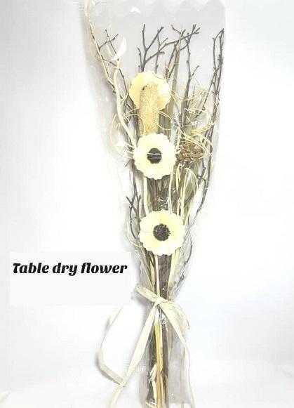 Cream Table Dry Flowers