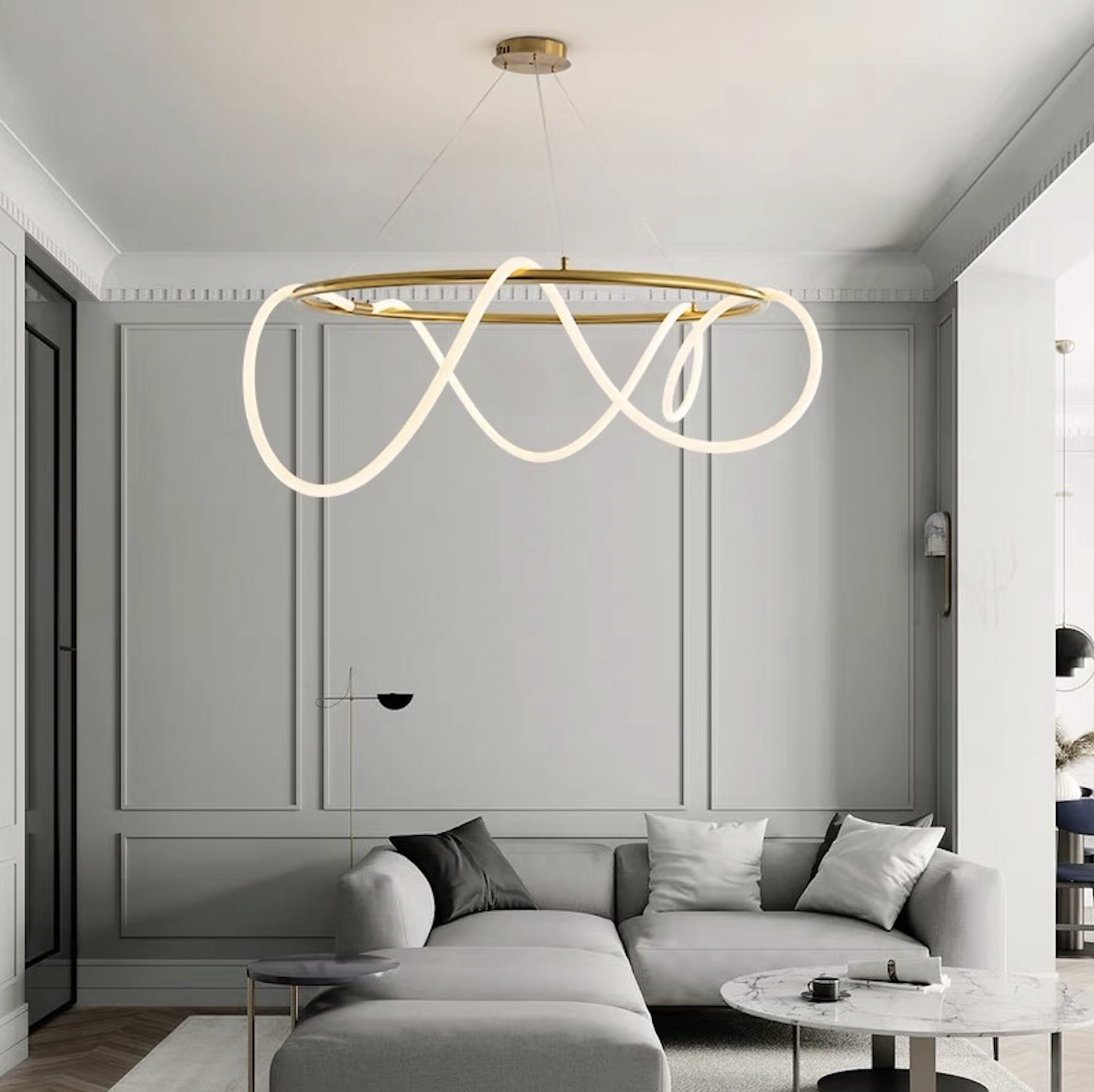 Curl Orbit Suspension Pendant 40cm-120cm Sizes HOG-Home Office Garden online marketplace