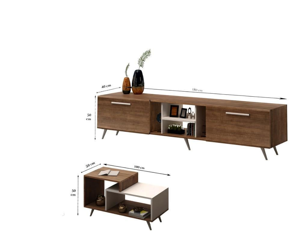 D2-Tv Unit T0120 180 Cm + Coffee Table 100 Cm Home Office Garden | HOG-HomeOfficeGarden | online marketplace
