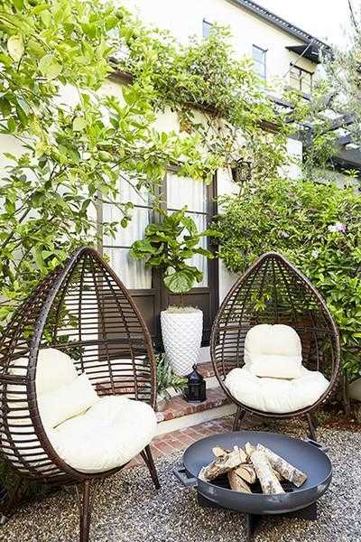 Dermot Multibrown Wicker Lounge Teardrop Chair