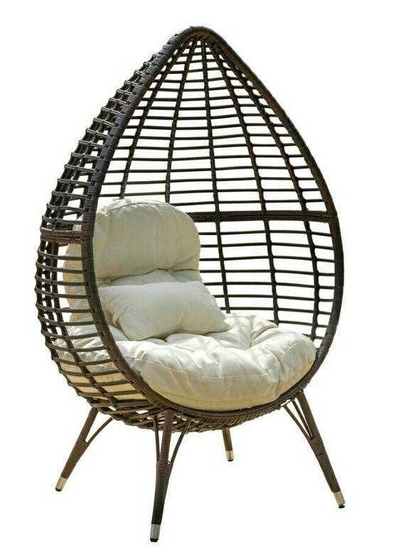 Dermot Multibrown Wicker Lounge Teardrop Chair