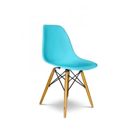 DSR Plastic Moulded Eiffel Chair - Light Blue ABS