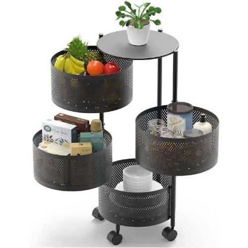 4 Tier Rotating Storage Basket Home Office Garden | HOG-HomeOfficeGarden | HOG-Home.Office.Garden