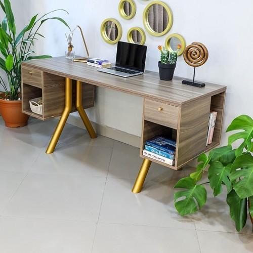 Eclectic Office Desk with Bookshelf Home Office Garden | HOG-HomeOfficeGarden | online marketplace