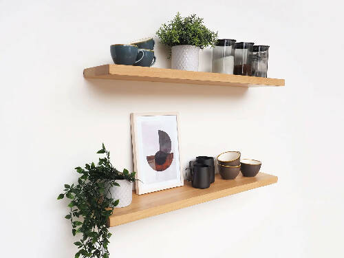 Solid Oak Floating Shelf - 1in thick Home, Office, Garden online marketplace