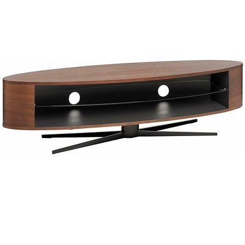 Ellipse TV Stand for up to 70" TVs - Walnut/Satin Grey
