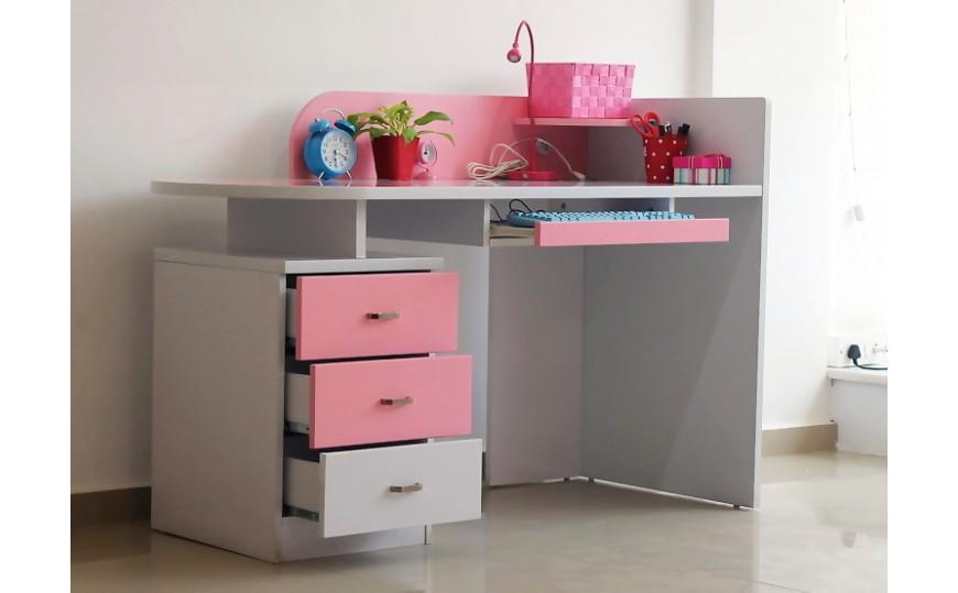Elsie Pink Study Table For Girls Home Office Garden | HOG-HomeOfficeGarden | online marketplace