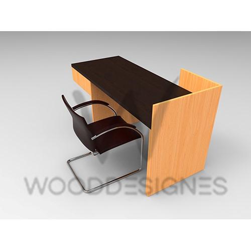 Elsie Series Office Table; Golden-brown and Dark-brown -16424976941153HomeOfficeGarden Home Office Garden | HOG-HomeOfficeGarden | HOG