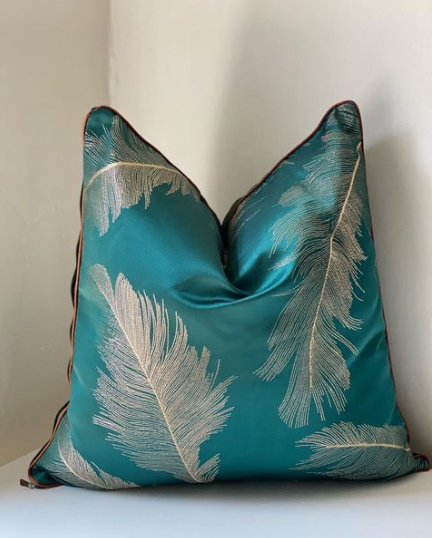 Feather Pattern on Blend Pillow
