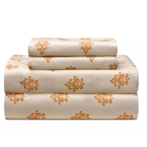 FiDEL Golden Damask 8-piece Reversible King Comforter Set