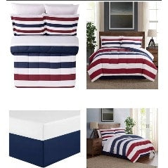 FiDEL Modern Stripe 8-piece California King Comforter Set