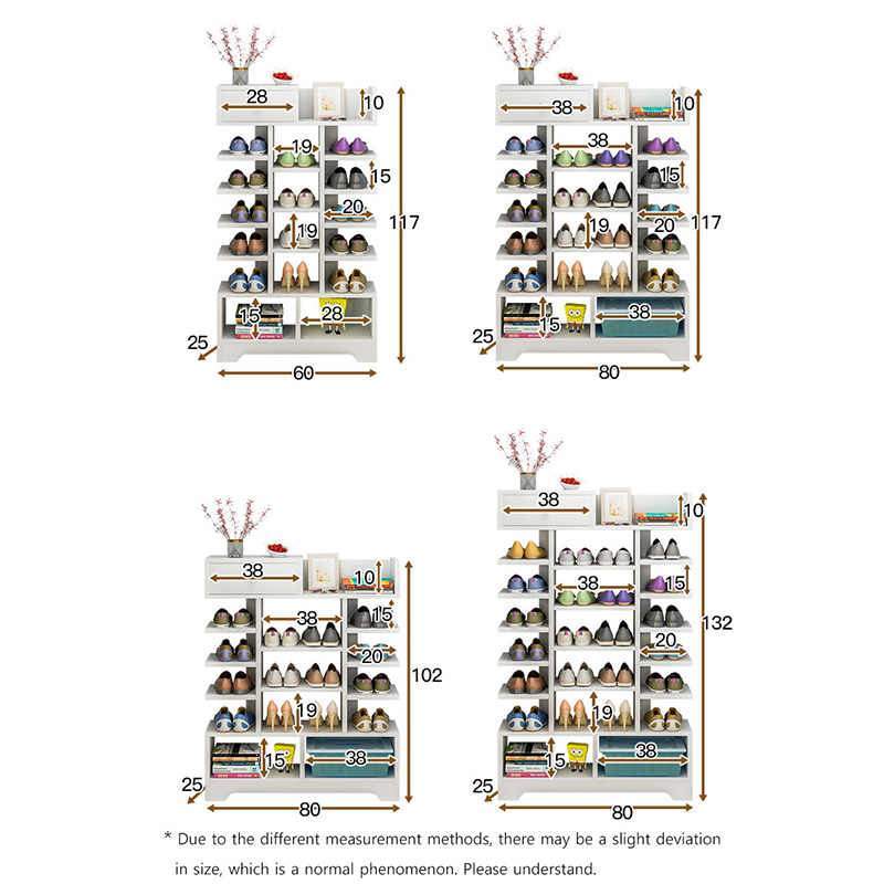 Fishbone Plus Multi-layer Shoe Rack With Storage - White Home Office Garden | HOG-HomeOfficeGarden | online marketplace