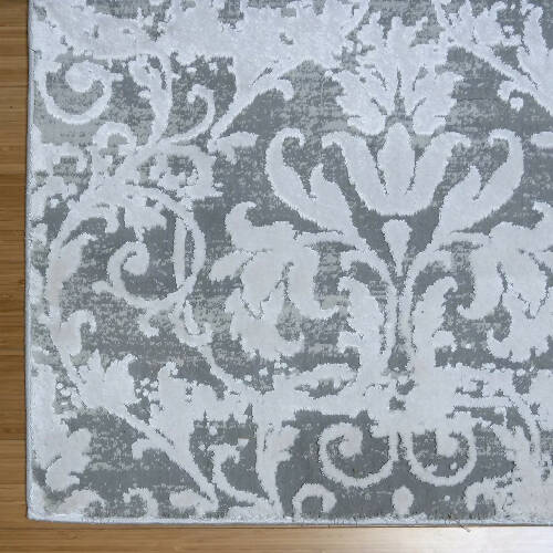 Aurora Collection Chartres Gray Ivory Rug - 6ft 4in X 9ft 6in (195cm X 290cm) HOG-Home Office Garden online marketplace.