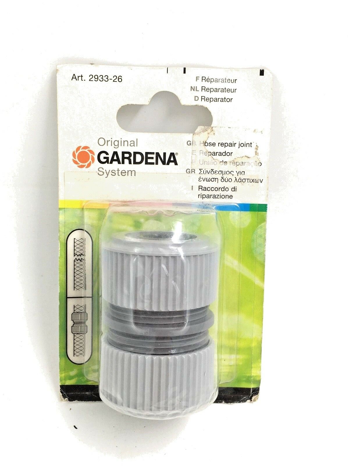 Gardena Hose Repair Connector or Joiner 19mm 3/4" 2933-26