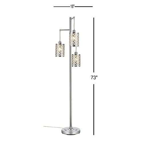 Gisele Crystal 3-light Floor Lamp