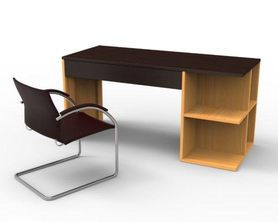 Giselle series office table (Dark-brown & Golden-brown) -16424392261729 HomeOfficeGarden Home Office Garden | HOG-HomeOfficeGarden | HOG