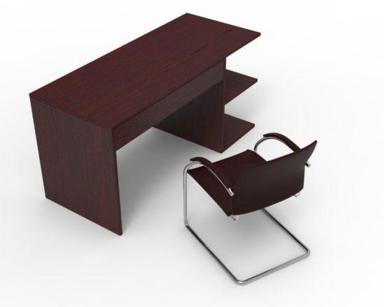 Giselle series office table (Red-brown) 30105684869312  HomeOfficeGarden Home Office Garden | HOG-HomeOfficeGarden | HOG 