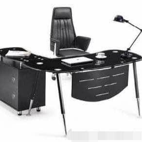 Glass Executive Desk - L Shape 1.4mtr