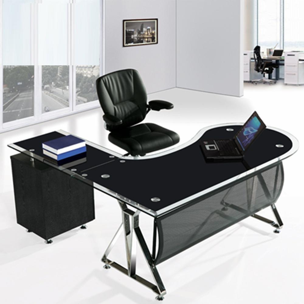Glass Executive Desk - L Shape