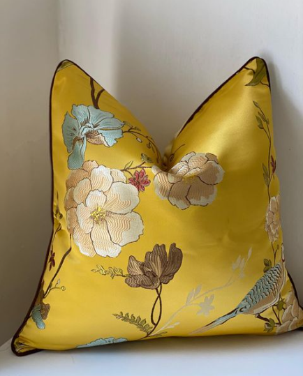 Gold Pattern on Blend Pillow