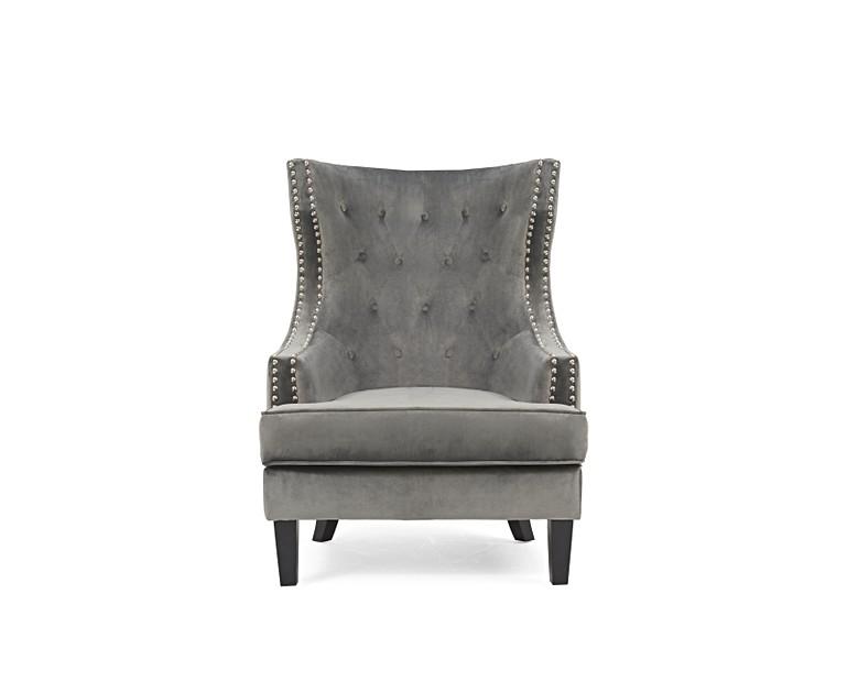 Grey Velvet Armchair Home Office Garden | HOG-HomeOfficeGarden | HOG-Home.Office.Garden
