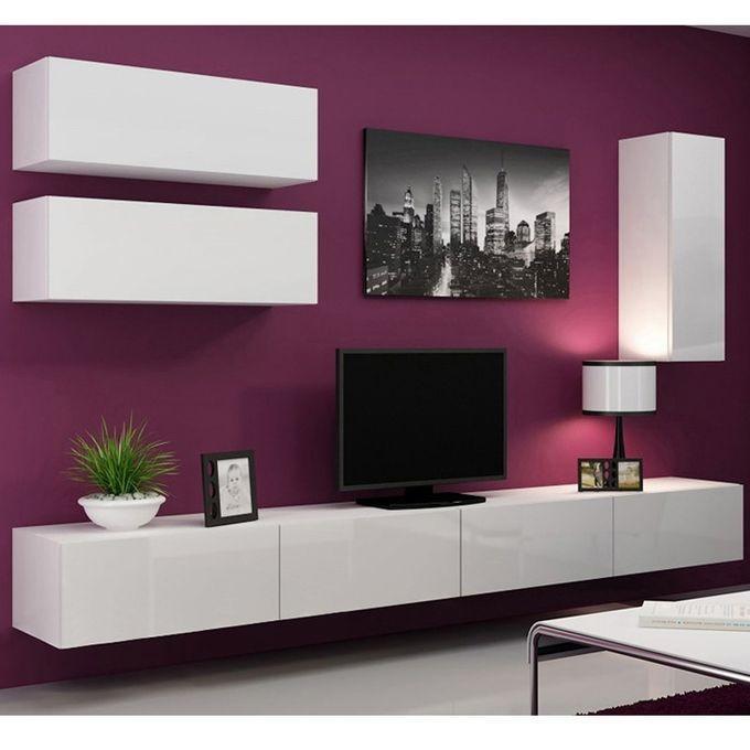 Haye Wall Mount Tv Stand Combo(C03)-High Gloss Home Office Garden | HOG-HomeOfficeGarden | online marketplace