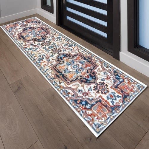 Henley Area Rug - Sempre Blue - 24" x 96" Runner