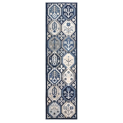 Henley Quincy Blue Indoor Runner Rug - 24" X 96"