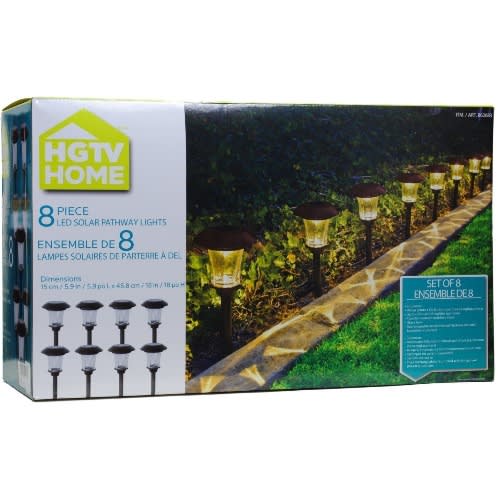 Hgtv Home 8 Pieces LED Solar Path Lights