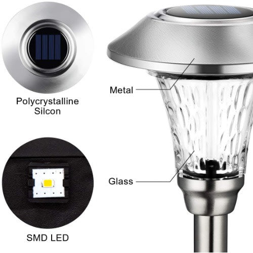 Hgtv Home 8 Pieces LED Solar Path Lights